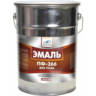 Эмаль для пола  Alpha Color ПФ-266, золотисто-коричневый, 5 кг 49164