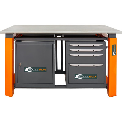 Двухтумбовый верстак Toollbox с регулируемой столешницей серии TBP1500 (TB0-TB4)
