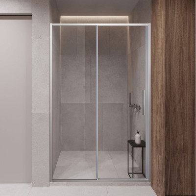 Душевая дверь VINCEA Slim-U 1300, хром, стекло прозрачное VDS-2SU130CL