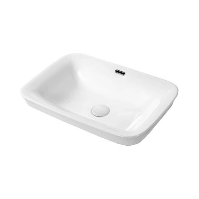 Керамическая раковина VINCEA 580x400x150, накладная, цвет белый, VBS-204