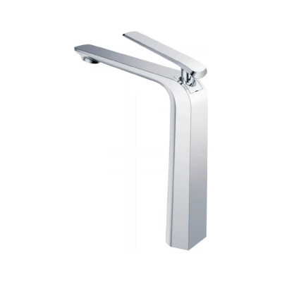 Смеситель для накладной раковины OUTE высота 284 мм, однорычажный, хром/черный, монтаж на одно отверстие, латунь T10901H-1