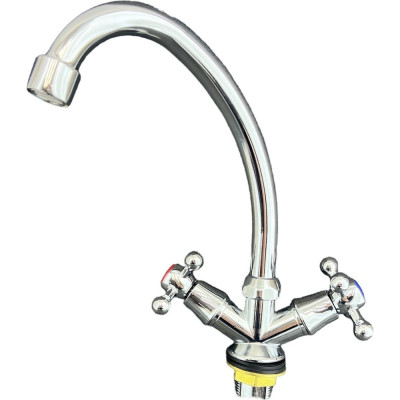 Смеситель для кухни Rainsberg двуручковый, крепление на гайке R50213F