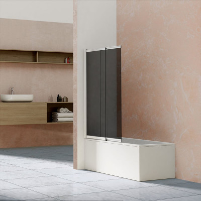 Душевая шторка на ванну VINCEA 1000x1450, хром, стекло тонированное VSB-1E100CG