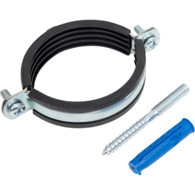 Хомут с EPDM уплотнителем UWS 75-80 мм 2 1/2 с гайкой М8 в комплекте ш+д 130782
