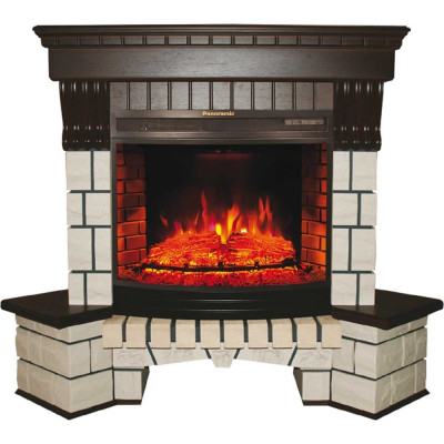 Каминокомплект InterFlame Экстер УГЛОВОЙ Панорамик 25 Led F/X Panoramic25 темный дуб