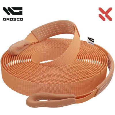 Динамическая стропа Grosco 7т, 5м, скоба/петля, рывковый трос для буксировки авто до 3.5 тонн BTD0705SL