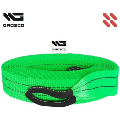 Динамическая стропа Grosco 8т, 20м, петля/петля, рывковый трос для буксировки авто до 4 тонн BTD0820LL