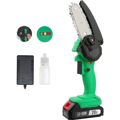 Пила цепная аккумуляторная Zitrek GreenSaw 20 (20 В, 2 Ач Li-ion аккумулятор 1 шт, ЗУ) 082-1853