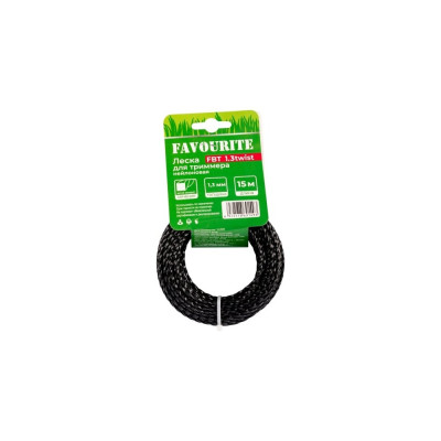 Леска для триммера 1.3 мм, 15 м, витой квадрат FAVOURITE FBT 1.3twist 135122013