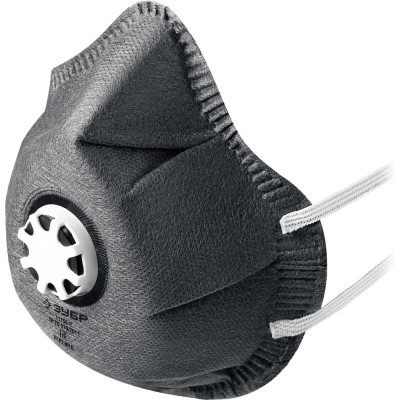 Фильтрующая полумаска ЗУБР ФГ-95 коническая, с угольным слоем, класс защиты FFP2 11168-2