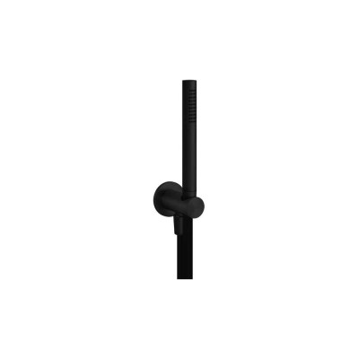 Душевой набор Gessi ручной душ, шланговое подсоединение, держатель, шланг 1500 мм, лейка с защитой от известкового налёта, цвет Black XL 54023.299