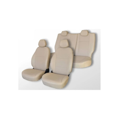 Чехлы на сиденья DEFLY Toyota Corolla (E130), 2002-2007, седан, США, экокожа бежевая Ty14-6K