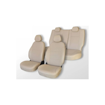 Чехлы на сиденья DEFLY Toyota Land Cruiser (J100), 1998-2007, экокожа бежевая Ty15-6K