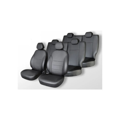 Чехлы на сиденья DEFLY Honda Stepwgn, 2001-2003, 7 мест, экокожа черная Hon3-7-2K