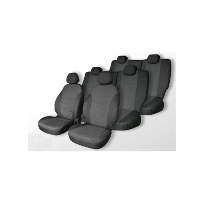 Чехлы на сиденья DEFLY Toyota Land Cruiser (J200), 2007-2015, спинка 2 ряда 40/20/40, 7 мест, экокожа черная Ty40/7-2K