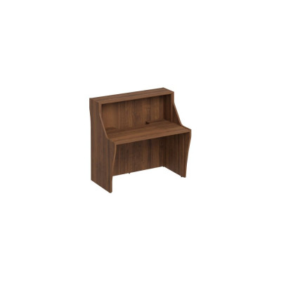 Стойка ресепшн Юнитекс Комфорт прямая с вырезом 125х77.5х120, орех французский К.9190хОФ
