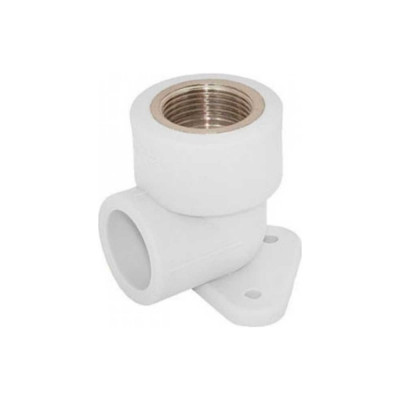 Угольник комбинированный с креплением Damento 20 мм x 1/2 дюйма, внутренняя резьба, белый 8728