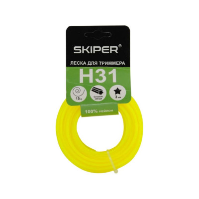 Леска H31 3.0 мм, 15 м, звездочка, желтый SKIPER 00-00008078