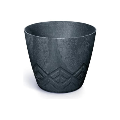 Кашпо Prosperplast DARE200E S433 Areco Beton Effect d 20 см, h 17 см, 3 л, антрацит 072390