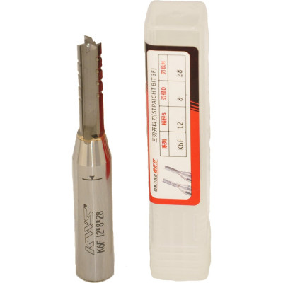 Фреза прямая HW со стружколомом KWS D=8mm, H=28, S=12, Z=3 BKN0C0018
