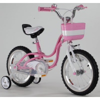 Велосипед Royal Baby Little Swan 18" с багажником, стальная рама RB18-18 Розовый