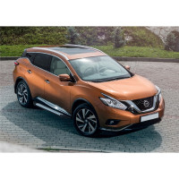 Алюминиевые пороги Bmw-Style круги Rival для Nissan Murano III 2016, 2 шт., D180AL.4108.3