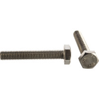 Болт Госкреп DIN 933 с шестигр. гол. с полн. рез. 10х60 нержав. сталь 2 шт. 10-0015010