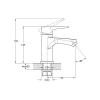 Смеситель для раковины G-lauf умывальника монолитный, хром NUD1-A146