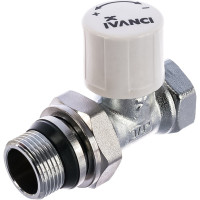 Клапан радиаторный термостатический IVANCI со стопорным кольцом, прямой 3/4" IVC.103005.N.04