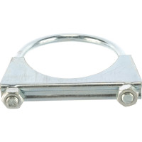 Хомут крепления глушителя Стройбат d 66,5 мм белый цинк 1 шт 360410