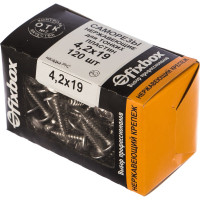 Нержавеющие саморезы для тонких пластин Fixbox 4,2 x 19 120 шт 550840