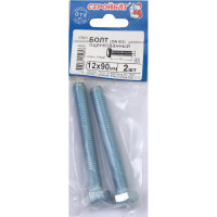 Болт Стройбат DIN 933 М12x 90 белый цинк 2 шт 306310