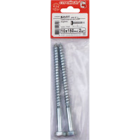 Сантехнический болт Стройбат DIN 571 10x150 белый цинк 2 шт 310120