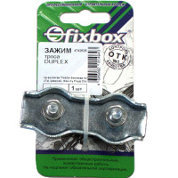 Зажим троса Fixbox Duplex 8 мм белый цинк 1 шт 243320