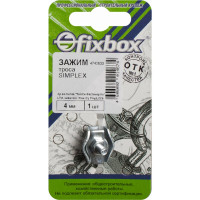 Зажим троса Fixbox Simplex 4 мм белый цинк 1 шт 243350