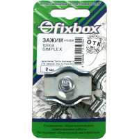 Зажим троса Fixbox Simplex 8 мм белый цинк 1 шт 243380