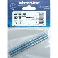 Сантехническая шпилька WaterLine 6x100 белый цинк 3 шт 278550