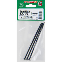 Саморезы Стройбат гипсокартон-металл 4,8x127 фосфатирован. 3 шт. 329121