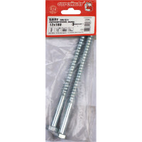 Сантехнический болт Стройбат DIN 571 12x180 белый цинк 310180