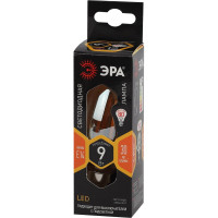 Филаментная лампа ЭРА FLED B35-9W-827-E14 gold, свеча, золото, 9 Вт, теплая, E14, 10/100/5000 Б0047034