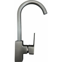 Смеситель для кухни  Rainsberg однорычажный, графит, монтаж на одно отверстие, крепление на гайке R1013YF