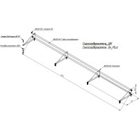 Универсальный трубчатый снегозадержатель Grand Line Optima RAL 7024, 3 м ШК 213045