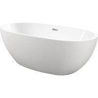 Акриловая ванна VINCEA 1650х750х590, цвет белый, слив-перелив в комплекте, хром VBT-509