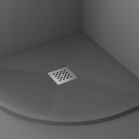 Поддон для душа VINCEA из искусственного камня, 1000x1000x25, антрацит VST-4SQ1010A