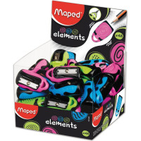 Точилка Elements Maped, без контейнера, корпус ассорти, дисплей, 48 шт., 501600 224967