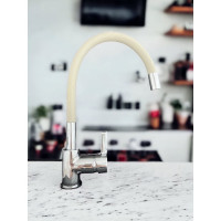 Смеситель для кухни OUTE хром/кофейный, гибкий излив 50 см, материал латунь, присоеденительный размер 1/2 T9213B-6