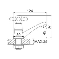 Кран для холодной воды D-Lin хром D110911