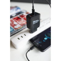 Дата-кабель More Choice Smart USB 3.0A PD 60W быстрая зарядка для Type-C Type-C TPE 1м K71Sa Black