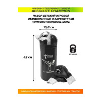 Детский игровой набор Absolute Champion Я-Чемпион 4 кг, черный перчатки, груша АЧ 10567