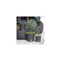 Кашпо Prosperplast d RTUS250L-S433 RATO ROUND d 25 h 22,4 см 7,5 л антрацит с вкладышем 069969
